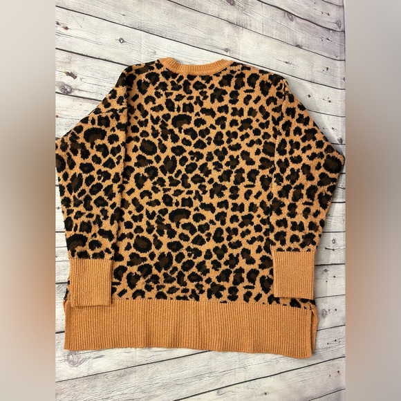 RAFAELLA Leopard Print Tunic Length Sweater Size M - Picture 6 of 14